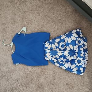 AQUA top and skirt set